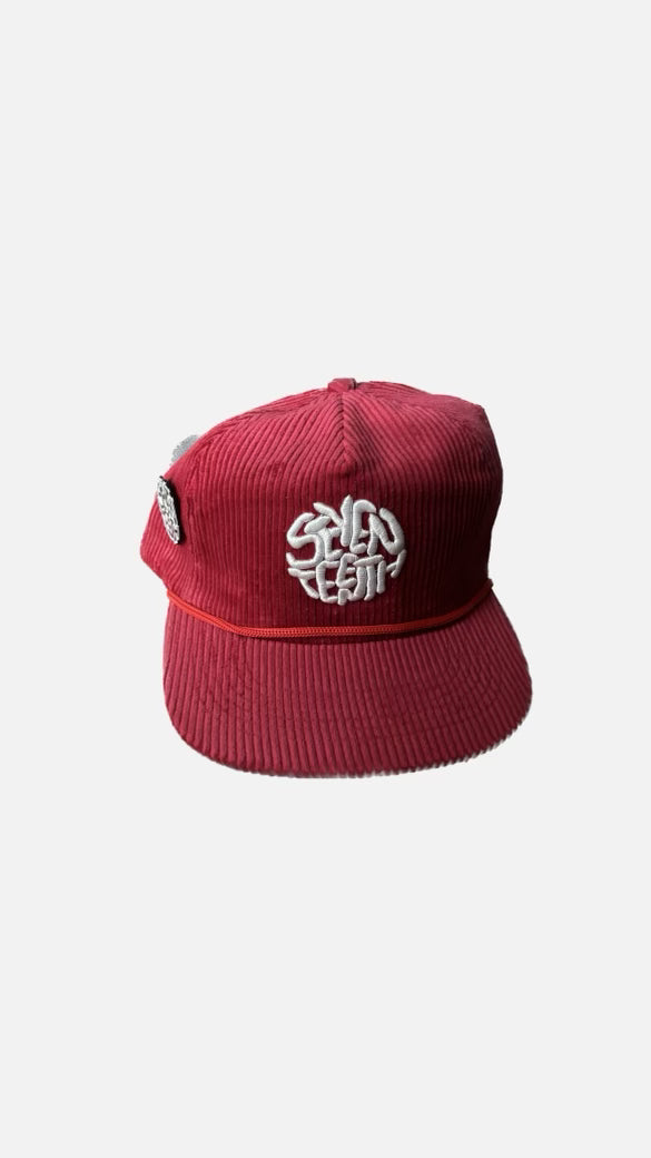 Seventeenth Corduroy Snapback (Red/White)