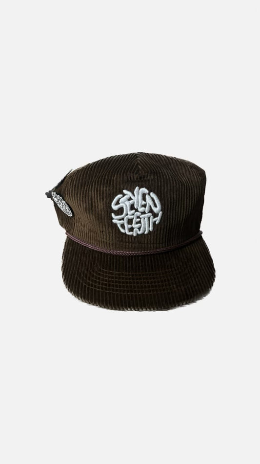 Seventeenth Corduroy Snapback (Brown/White)