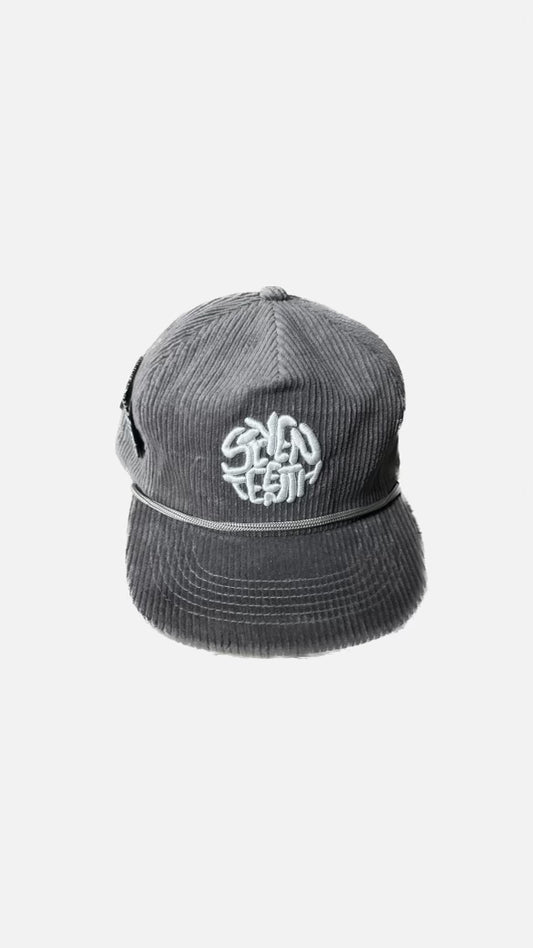 Seventeenth Corduroy Snapback (Grey/White)